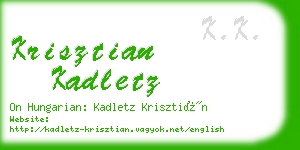 krisztian kadletz business card